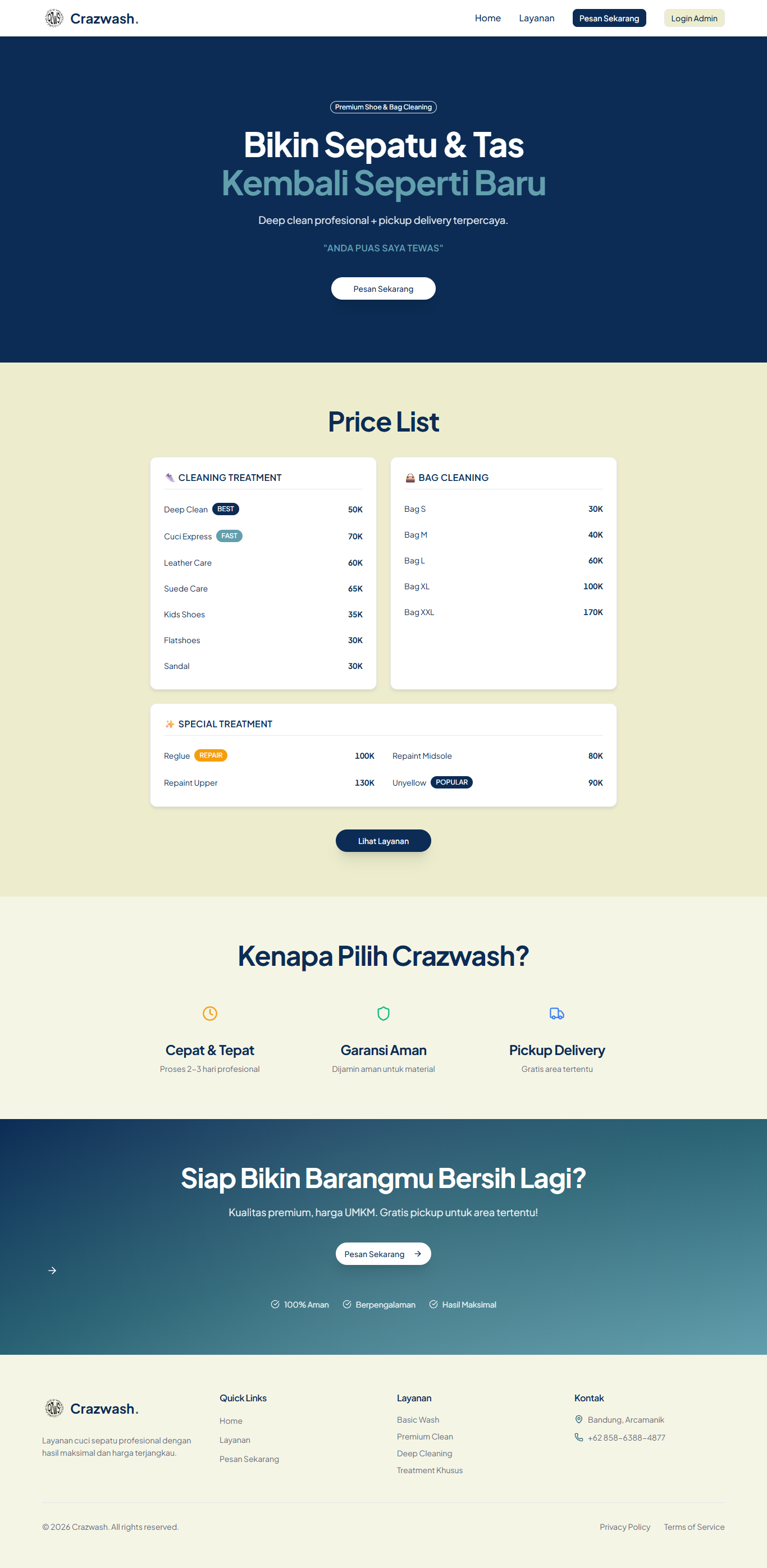 Crazwash – Service Management & POS Web App